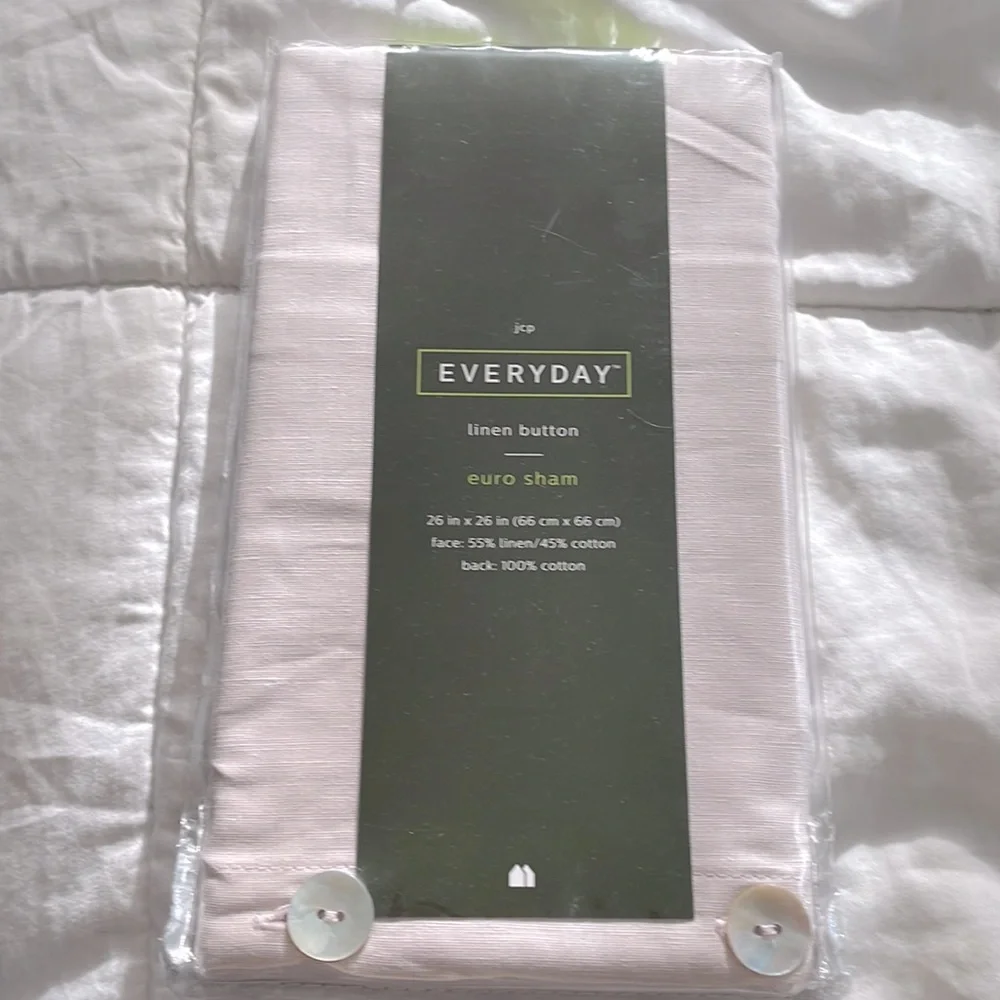 JC Penney linen euro sham in dusty‎ lavender brand new!